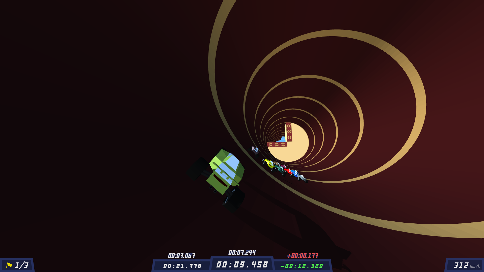 Racing on a circular loop track